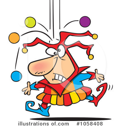 Royalty-Free (RF) Jester Clipart Illustration by toonaday - Stock Sample #1058408