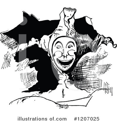 Royalty-Free (RF) Jester Clipart Illustration by Prawny Vintage - Stock Sample #1207025