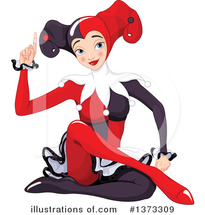 Royalty-Free (RF) Jester Clipart Illustration by Pushkin - Stock Sample #1373309