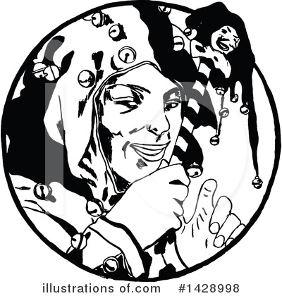 Royalty-Free (RF) Jester Clipart Illustration by Prawny Vintage - Stock Sample #1428998