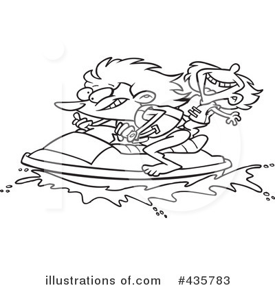 Royalty-Free (RF) Jet Ski Clipart Illustration by toonaday - Stock Sample #435783