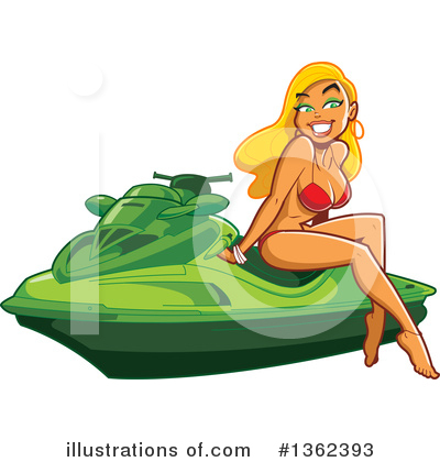 Jetski Clipart #1362393 by Clip Art Mascots