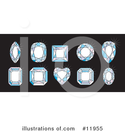 Diamond Clipart #11955 by AtStockIllustration