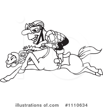 Royalty-Free (RF) Jockey Clipart Illustration by Dennis Holmes Designs - Stock Sample #1110634