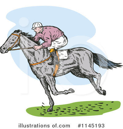 Royalty-Free (RF) Jockey Clipart Illustration by patrimonio - Stock Sample #1145193