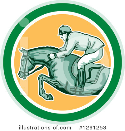 Horse Races Clipart #1261253 by patrimonio