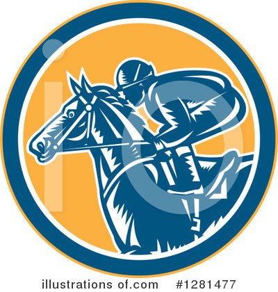 Royalty-Free (RF) Jockey Clipart Illustration by patrimonio - Stock Sample #1281477