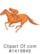 Jockey Clipart #1419849 by patrimonio