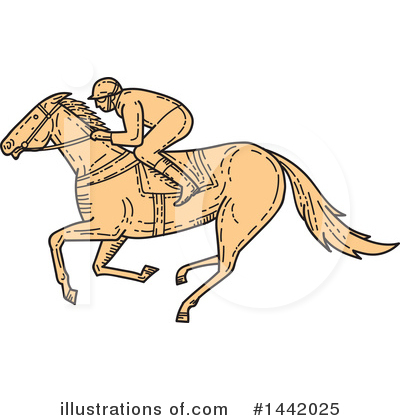 Royalty-Free (RF) Jockey Clipart Illustration by patrimonio - Stock Sample #1442025