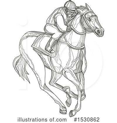 Horse Racing Clipart #1530862 by patrimonio