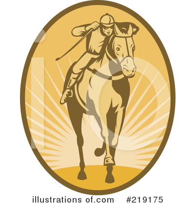 Royalty-Free (RF) Jockey Clipart Illustration by patrimonio - Stock Sample #219175