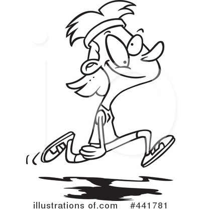 Royalty-Free (RF) Jogger Clipart Illustration by toonaday - Stock Sample #441781