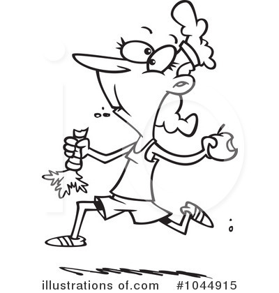 Royalty-Free (RF) Jogging Clipart Illustration by toonaday - Stock Sample #1044915