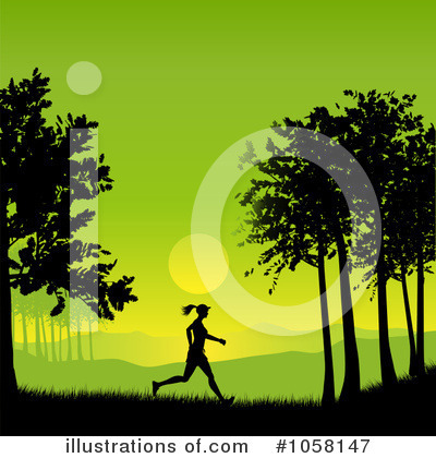 Royalty-Free (RF) Jogging Clipart Illustration by KJ Pargeter - Stock Sample #1058147