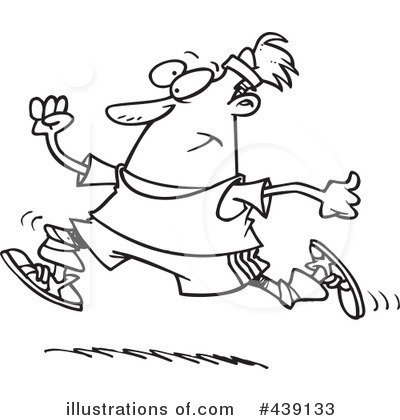 Royalty-Free (RF) Jogging Clipart Illustration by toonaday - Stock Sample #439133