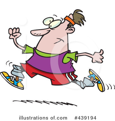 Royalty-Free (RF) Jogging Clipart Illustration by toonaday - Stock Sample #439194