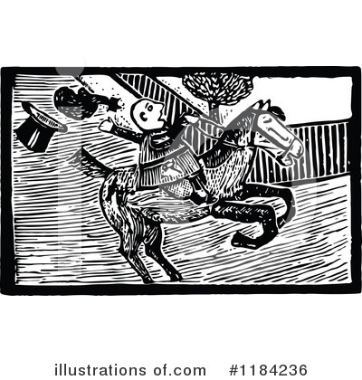 Horse Rider Clipart #1184236 by Prawny Vintage