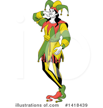 Royalty-Free (RF) Joker Clipart Illustration by Frisko - Stock Sample #1418439