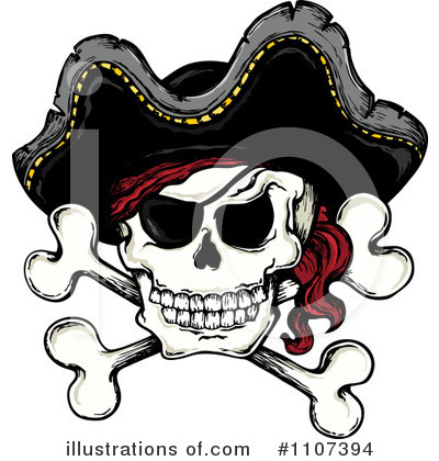 Skull And Crossbones Clipart #1107394 by visekart