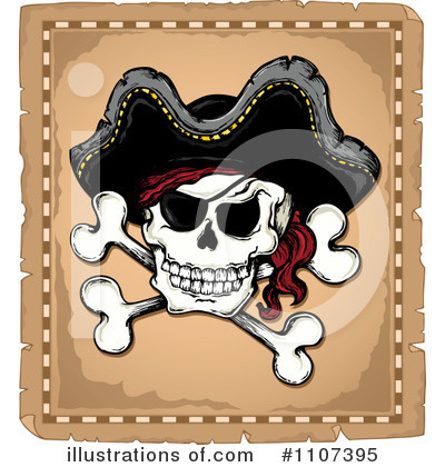 Royalty-Free (RF) Jolly Roger Clipart Illustration by visekart - Stock Sample #1107395