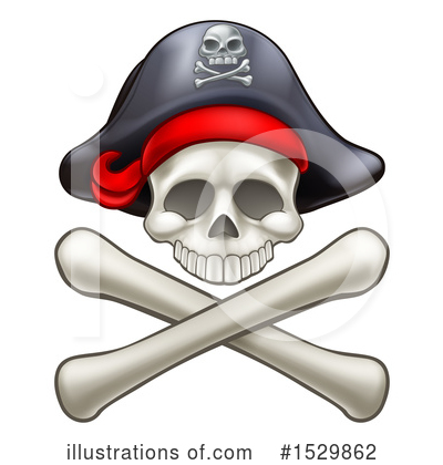 Royalty-Free (RF) Jolly Roger Clipart Illustration by AtStockIllustration - Stock Sample #1529862