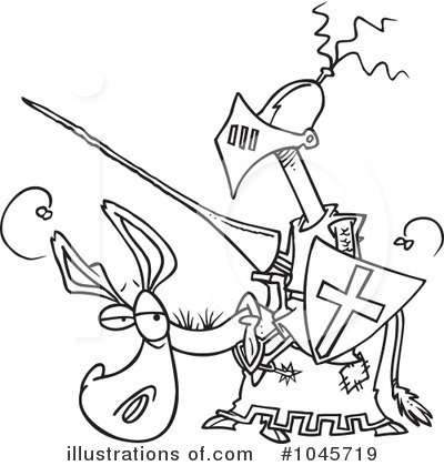 Royalty-Free (RF) Jousting Clipart Illustration by toonaday - Stock Sample #1045719
