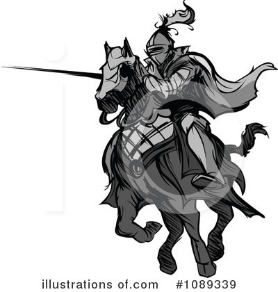 Royalty-Free (RF) Jousting Clipart Illustration by Chromaco - Stock Sample #1089339