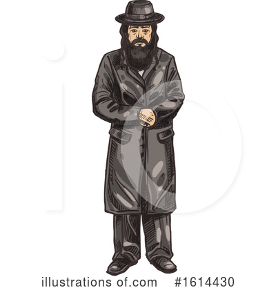 Rabbi Clipart #1614430 by Vector Tradition SM