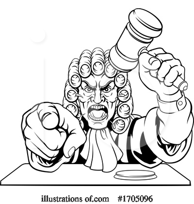 Royalty-Free (RF) Judge Clipart Illustration by AtStockIllustration - Stock Sample #1705096