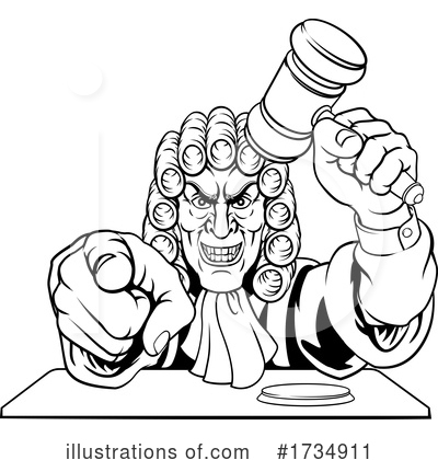 Royalty-Free (RF) Judge Clipart Illustration by AtStockIllustration - Stock Sample #1734911