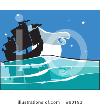 Royalty-Free (RF) Junk Ship Clipart Illustration by xunantunich - Stock Sample #60193