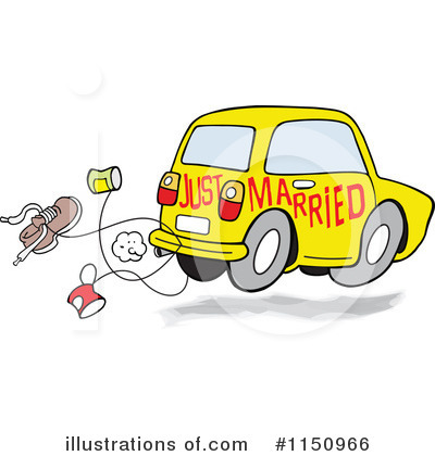 Royalty-Free (RF) Just Married Clipart Illustration by Johnny Sajem - Stock Sample #1150966