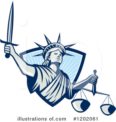 Royalty-Free (RF) Justice Clipart Illustration by patrimonio - Stock Sample #1202061