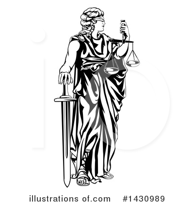 Lady Justice Clipart #1430989 by AtStockIllustration