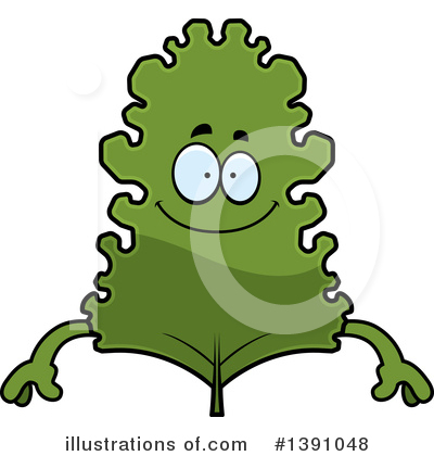 Kale Mascot Clipart #1391048 by Cory Thoman