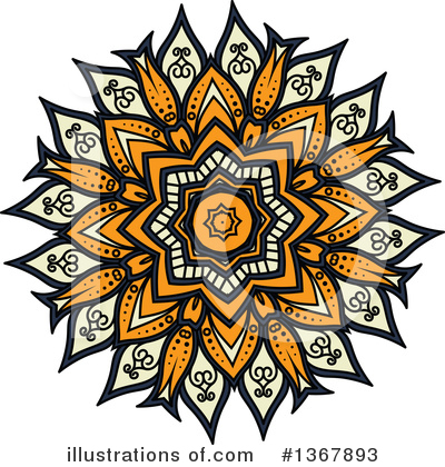 Royalty-Free (RF) Kaleidoscope Flower Clipart Illustration by Vector Tradition SM - Stock Sample #1367893