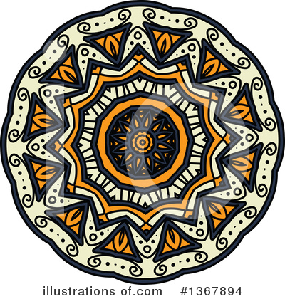 Royalty-Free (RF) Kaleidoscope Flower Clipart Illustration by Vector Tradition SM - Stock Sample #1367894