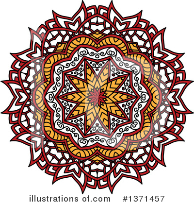 Royalty-Free (RF) Kaleidoscope Flower Clipart Illustration by Vector Tradition SM - Stock Sample #1371457