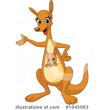 Royalty-Free (RF) Kangaroo Clipart Illustration by yayayoyo - Stock Sample #1045063