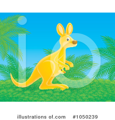 Royalty-Free (RF) Kangaroo Clipart Illustration by Alex Bannykh - Stock Sample #1050239