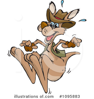 Royalty-Free (RF) Kangaroo Clipart Illustration by Dennis Holmes Designs - Stock Sample #1095883