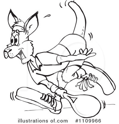 Royalty-Free (RF) Kangaroo Clipart Illustration by Dennis Holmes Designs - Stock Sample #1109966
