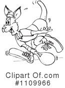 Kangaroo Clipart #1109966 by Dennis Holmes Designs
