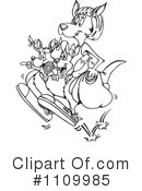 Kangaroo Clipart #1109985 by Dennis Holmes Designs