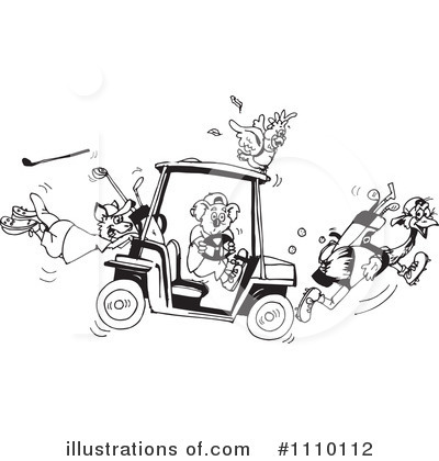 Golfing Clipart #1110112 by Dennis Holmes Designs