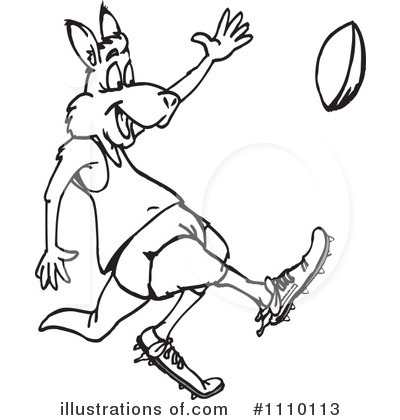 Royalty-Free (RF) Kangaroo Clipart Illustration by Dennis Holmes Designs - Stock Sample #1110113