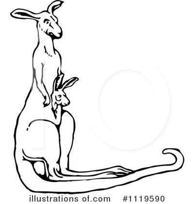 Kangaroo Clipart #1119590 by Prawny Vintage