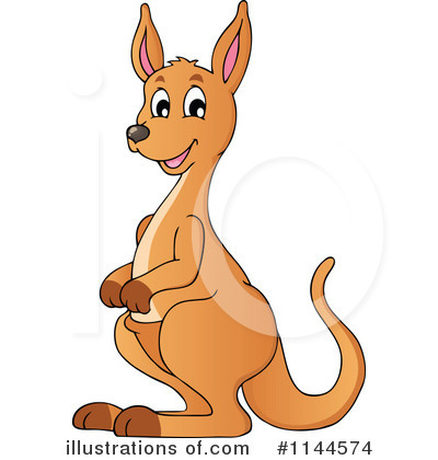 Royalty-Free (RF) Kangaroo Clipart Illustration by visekart - Stock Sample #1144574
