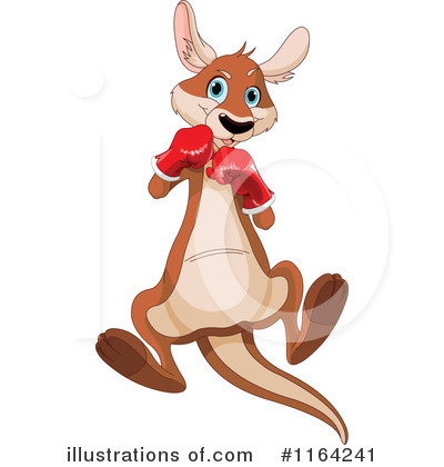 Royalty-Free (RF) Kangaroo Clipart Illustration by Pushkin - Stock Sample #1164241