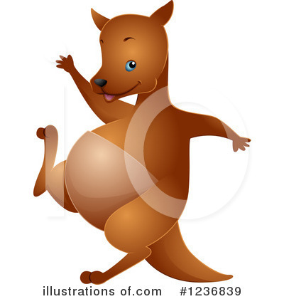 Royalty-Free (RF) Kangaroo Clipart Illustration by BNP Design Studio - Stock Sample #1236839